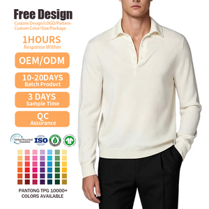 Custom Design OEM&ODM Men Long Sleeve Knitwear <b>Polo</b> <b>Neck</b> Anti-Wrinkle Winter Clean Fit High Quality <b>Sweater</b> - Product Image 3