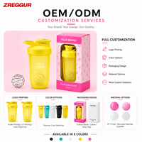 Botellas Mezcladoras de Proteína PP de 300ml al por Mayor, Vaso Mezclador Portátil Mini con Escala Transparente, Impresión Personalizada, Reutilizables, Fáciles de Limpiar, Deportivas