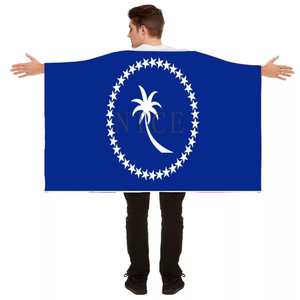 Bandera Corporal Personalizada de las Islas Turquesas y Caicos, Diseño Fácil de Poner y Quitar para Animar en Estadios - Product Image 2