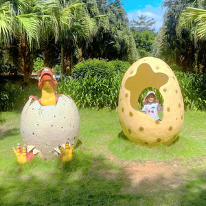 Sculpture géante décorative en forme d'œuf avec trou photo, statue d'œuf <span class=keywords><strong>de</strong></span> Pâques en fibre <span class=keywords><strong>de</strong></span> verre, statue d'œuf <span class=keywords><strong>de</strong></span> dinosaure en résine pour événements et ventes - Product Image 5