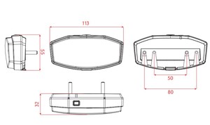 Greenpedel Spanninga RL1900 1 LED Reflector LINEO Đèn Hậu Cho Xe Đạp Điện Kit - Product Image 2