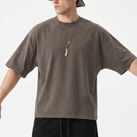 T-shirt ample délavé et vieilli à manches courtes pour homme – Style décontracté d'été, streetwear jeune, 100 % coton vierge