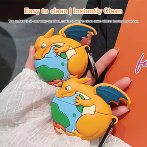 Étui de protection gaufré motif <span class=keywords><strong>Dragon</strong></span> de feu transfrontalier pour <span class=keywords><strong>AirPods</strong></span> Pro 3 et <span class=keywords><strong>AirPods</strong></span> 1/3/4 générations - Product Image 2