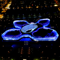 Écran LED programmable pour rideau extérieur P50 P100, écran à grille de pixels LED RVB