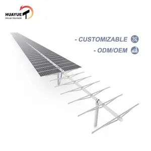 Huayue solar tracker-100kw HYP-2-150PV-210-IR-M-4LD solar tracker mount solar tracker single axis 1 axis solar track