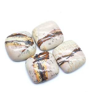 Pinceau nature 7x6mm Cabochon carré pour la fabrication de bijoux - Product Image 3