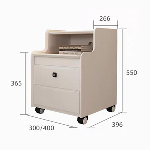 NKOL Modern Slim Gap Nightstand Biometric Fingerprint Lock <b>Narrow</b> Side End Table Apartment Bedroom Space-Saving <b>Storage</b> Cabinet - Product Image 3