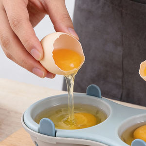 माँ का दिन 2-गुहा माइक्रोवेव अंडे कुकर-इको-फ्रेंडली पीप सामग्री पोर्टेबल 2-भाग पूच्ड अंडे निर्माता त्वरित आसान उपकरण - Product Image 5