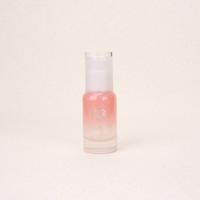 Emballage en verre cosmétique rose brillant 50 ml, flacon en verre à fond épais sérigraphié pour huile essentielle, crème de soin de la peau, gouttes pour les yeux