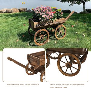 Garden Outdoor Decoration <strong>of</strong> Flower Planter Stand with Wooden <strong>Pot</strong> - Product Image 3