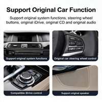 Pour BMW Série 5 F10 CIC NBT 12,3 pouces Carplay Android Auto Caméra de recul USB Microphone intégré 1 an Mains libres