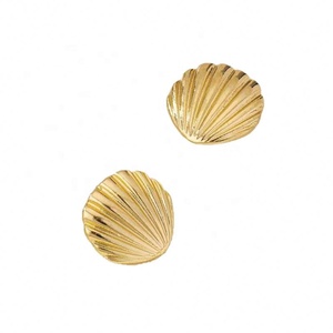 Pendientes de Aro con Diseño de Océano, Personalizados, de Alta Gama, con Diamantes, Simples, Elegantes, Versátiles, Geométricos, Modernos, para Vacaciones, de Aleación Dorada - Product Image 6