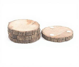 Juego de 4 Posavasos Ecológicos de Corteza de Madera de Mango, Estilo Zen Asiático, Accesorios de Cocina, para Té, Café, Vino - Product Image 1