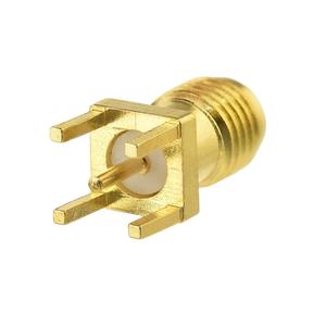 ストレートはんだ<span class=keywords><strong>RF</strong></span>同軸アダプター<span class=keywords><strong>SMA</strong></span>メス<span class=keywords><strong>PCB</strong></span>パネルエッジマウントコネクタ - Product Image 1