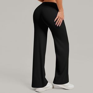 Nuovi Modelli di <span class=keywords><strong>Pantaloni</strong></span> Yoga a Gamba Dritta in Morbido Tessuto Butter, Leggings a Vita Media per <span class=keywords><strong>Donna</strong></span>, <span class=keywords><strong>Pantaloni</strong></span> da Palestra, Fitness, <span class=keywords><strong>Pantaloni</strong></span> a Zampa d'Elefante, Abbigliamento Sportivo con Logo - Product Image 2