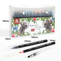 Marqueur à pointe pinceau Mobee P-623A24 de haute qualité, 24 couleurs, aquarelle, logo personnalisé, stylo pinceau aquarelle multifonctionnel pour enfants