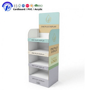FSC Certified Custom Portable Foldable Cardboard Display Stand Eco-Friendly Paper Display Rack for Retail Supermarket - Product Image 1