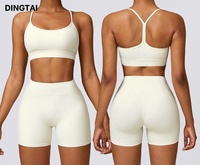 Dropshipping Femmes Gym Fitness Sets Workout Sportswear Fitness Booty Gym Biker Fitness Yoga Sets pour Femme