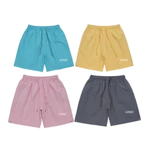 YG369 Summer Sports Shorts Custom Logo Mens Swim Shorts Running Nylon Shorts100% Polyester Swim Trunks Mesh Beach Shorts For Men