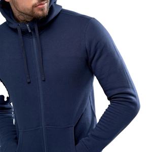 Último diseño personalizar Logo Low Moq listo para enviar entrenamiento Fitness hombres cremallera Sudadera con capucha - Product Image 3