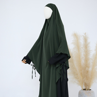 Nouveau Khimar Long Style Chador 2025 Avec Attache, Niqab Nida Modeste Pour Femmes Musulmanes, Hijab à Nouer Par-Dessus La Tête, Foulard de Prière Pour Femme