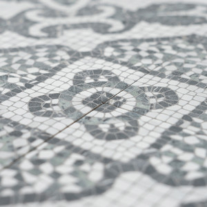 Carrelage décoratif mural en mosaïque Versailles Deco, 12x12 pouces, motif noir et blanc, pour salle de bain et cuisine - Product Image 6