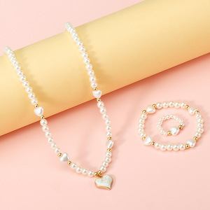 <span class=keywords><strong>Set</strong></span> di Gioielli Estivi per Bambine: Collana di Perle, Anello e Braccialetto - Product Image 6