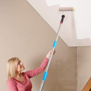 Poignée de <span class=keywords><strong>rouleau</strong></span> de <span class=keywords><strong>peinture</strong></span> télescopique à poteau fileté en acier américain 32-46in multi-usages - Product Image 6