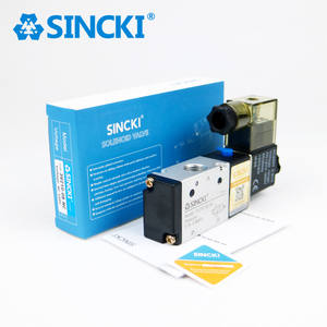 Sincki โซลินอยด์วาล์วลม NC แบบเดี่ยวทำจากอะลูมิเนียมอัลลอย3V ซีรีส์3V210-08ชิ้นส่วนนิวเมติกทิศทางเดียวทำงานด้วยนักบิน - Product Image 1
