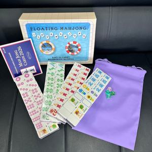 Jeu <span class=keywords><strong>de</strong></span> Mahjong Américain Personnalisé avec Tuiles Flottantes en Éponge, 160 Tuiles, Plateau Sculpté à 3 Couches et Jeu <span class=keywords><strong>de</strong></span> Cartes, Portable pour Voyage - Product Image 2