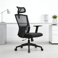 Chaise de bureau moderne ST009 à dossier haut, ergonomique, pivotante, inclinable, en maille, réglable en hauteur, pour usage de bureau, mobilier de bureau, chaise de bureau