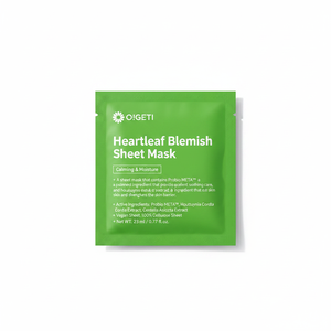มาส์กหน้าเกาหลี O!GETi Heartleaf Blemish Sheet Mask (10 แผ่น) วีแกน ขนาดพกพา บำรุงผิวหน้า ช่วยปลอบประโลมและเติมความชุ่มชื้น - Product Image 2