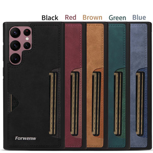 Étui de téléphone en cuir PU rétro avec porte-cartes pour <span class=keywords><strong>Samsung</strong></span> S26 S25 S24 S23 Ultra S22 S21 FE <span class=keywords><strong>Note</strong></span> <span class=keywords><strong>20</strong></span> Ultra, étui de téléphone avec fente pour carte - Product Image 6