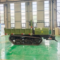 Neuer Schwerlast 10T Diesel-Raupendumper Weichai Euro 5 Linkslenker Hydraulischer Kippanhänger für Geländetransport