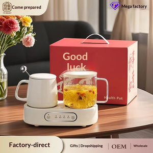 Chauffe-tasses double électrique, mini bouilloire santé, théière à température constante, bouilloire de cuisson portable, cadeau de bureau - Product Image 3