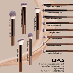 Juego de 13 Brochas de Maquillaje OEM ODM con Bolsa de Viaje, Logotipo Personalizado, Fabricante de Brochas de Maquillaje de Marca Privada - Product Image 4