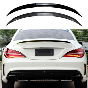 Mercedes-Benz Rear Spoiler Piano <b>Black</b> Carbon Fiber Texture ABS Ducktail <b>Trunk</b> Wing 2013-2019 CLA-Class C117 - Product Image 1
