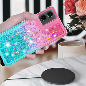 Funda de teléfono para Motorola G Stylus 5G 2025 G Power 4G 2024 G <span class=keywords><strong>Play</strong></span> 2023 Edge Pure Glitter Liquid Quicksand TPU Gradient Cover - Product Image 3