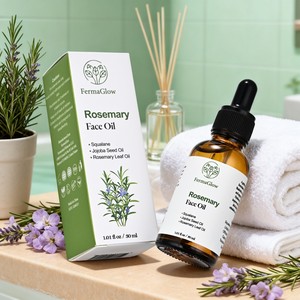 自有品牌迷迭香角鲨烷荷荷巴籽油保湿滋养平衡柔滑亮肤面部油 - Product Image 3