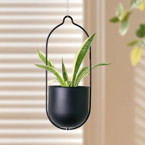 Pot de fleurs suspendu peint par pulvérisation, pour balcon, mural, extérieur, jardinage, plantes vertes - Product Image 4