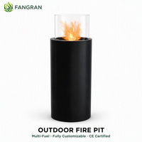 Fangran Cheminée décorative multi-combustibles pour extérieur et intérieur, table de feu électronique à alcool et gaz pour cour, maison d'hôtes, hôtel