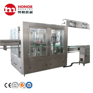 Automatic glass bottle large beer whisky vodka red wine filling bottling machine monoblock production line