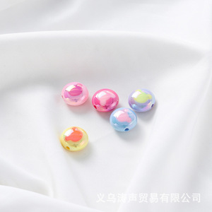 ลูกปัดอะคริลิกรูปทรงกลม พิมพ์ลาย UV สีสันสดใส สำหรับทำเครื่องประดับ DIY ใช้เป็นตัวคั่น หรือตกแต่งสายคล้องโทรศัพท์ พวงกุญแจ - Product Image 3