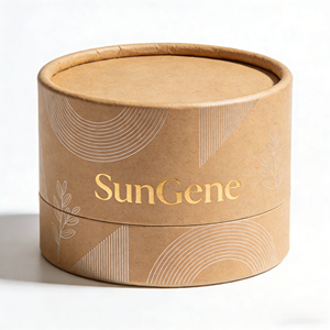 Tube Cylindrique en Carton de Luxe pour Café et Thé, Impression Personnalisée avec Logo Doré, Boîte Ronde en Papier pour Cadeaux Premium - Product Image 1