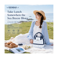 Sac à déjeuner isotherme personnalisé, écologique, à double couche, avec fermeture éclair double, portable, pour le travail, le bureau, usage quotidien, directement de l'usine