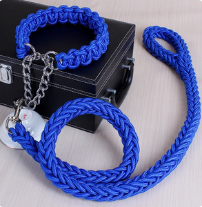Nieuwe Achtstrengs Geweven Hondenhalsband Buiten Nylon Riem Voor Huisdieren Explosieveilige Ponsen Hondenriem - Product Image 2