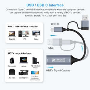 Tarjeta Capturadora <span class=keywords><strong>de</strong></span> Video HDTV 4K 1080P USB 3.0 Tipo-C para Laptop, <span class=keywords><strong>Juegos</strong></span>, Transmisión en Vivo, Compatible con OBS - Product Image 5