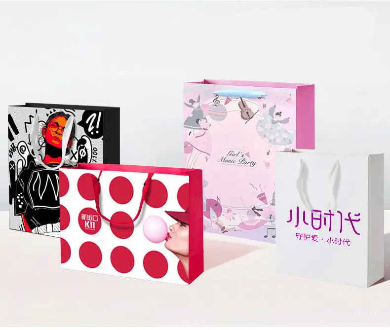 Benutzer definiertes Logo der Luxusmarke Umschlag geschenkt üte Kraft papier Dokument Kleidungs stück Kleine Verpackung Kraft papiertüten mit Ihrem eigenen Logo