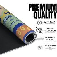 Tapis de jeu de mahjong en caoutchouc moderne de luxe personnalisé, réduction du bruit, antidérapant, pour jeux de cartes, poker, jeux de société Eleshine DT-06