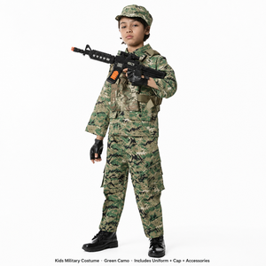 Costume de forces spéciales pour enfants, tenue camouflage d'Halloween, gilet tactique, casque, garçons de 3 à 12 ans, jeu de rôle - Product Image 4